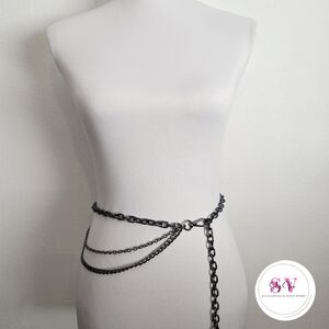 Deep Gray Chain Belt